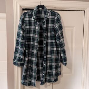 knix Green & Navy Plaid Button-Front Shirt